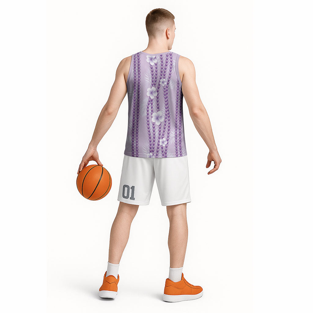 Hawaii Queen Liliuokalani Basketball Jersey Lavender Lei Pua Kalaunu LT05 - Polynesian Pride