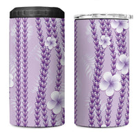 Hawaii Queen Liliuokalani 4 in 1 Can Cooler Tumbler Lavender Lei Pua Kalaunu LT05 One Size: 16 oz Lavender - Polynesian Pride