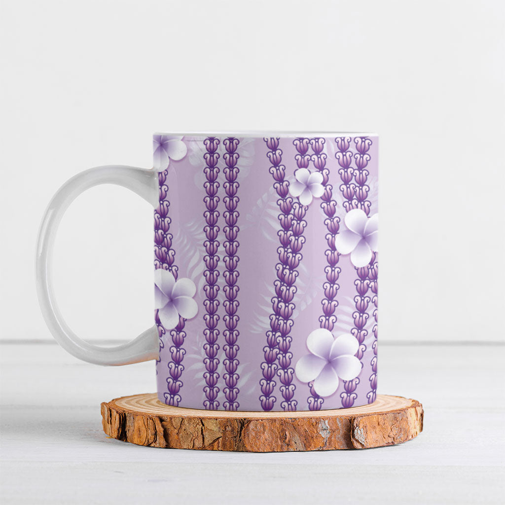 Hawaii Queen Liliuokalani Ceramic Mug Lavender Lei Pua Kalaunu LT05 Lavender - Polynesian Pride