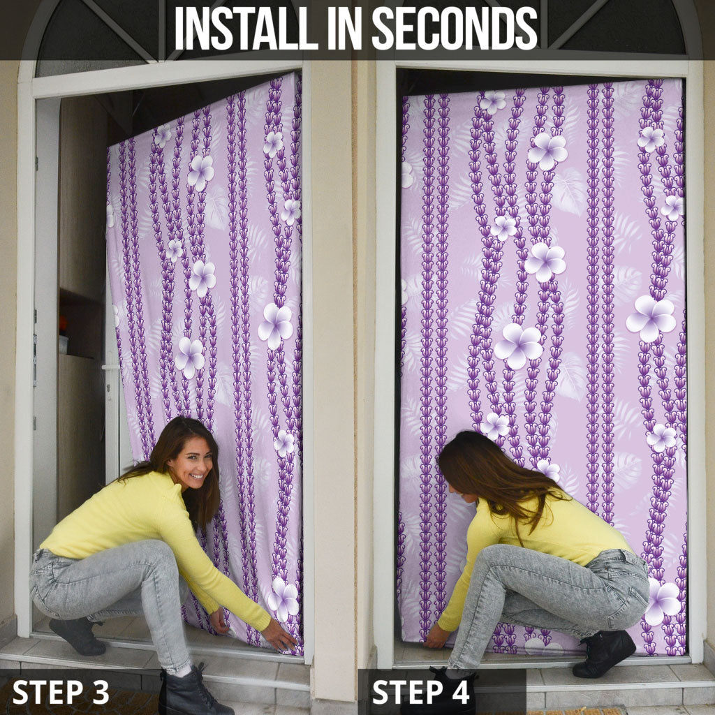 Hawaii Queen Liliuokalani Door Cover Lavender Lei Pua Kalaunu LT05 - Polynesian Pride