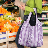 Hawaii Queen Liliuokalani Grocery Bag Lavender Lei Pua Kalaunu LT05 - Polynesian Pride