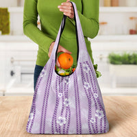 Hawaii Queen Liliuokalani Grocery Bag Lavender Lei Pua Kalaunu LT05 - Polynesian Pride