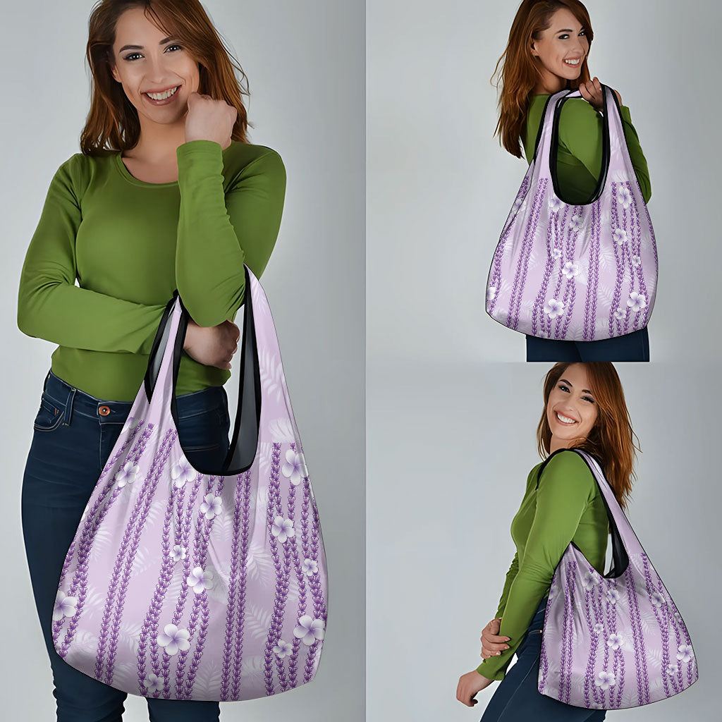 Hawaii Queen Liliuokalani Grocery Bag Lavender Lei Pua Kalaunu LT05 - Polynesian Pride