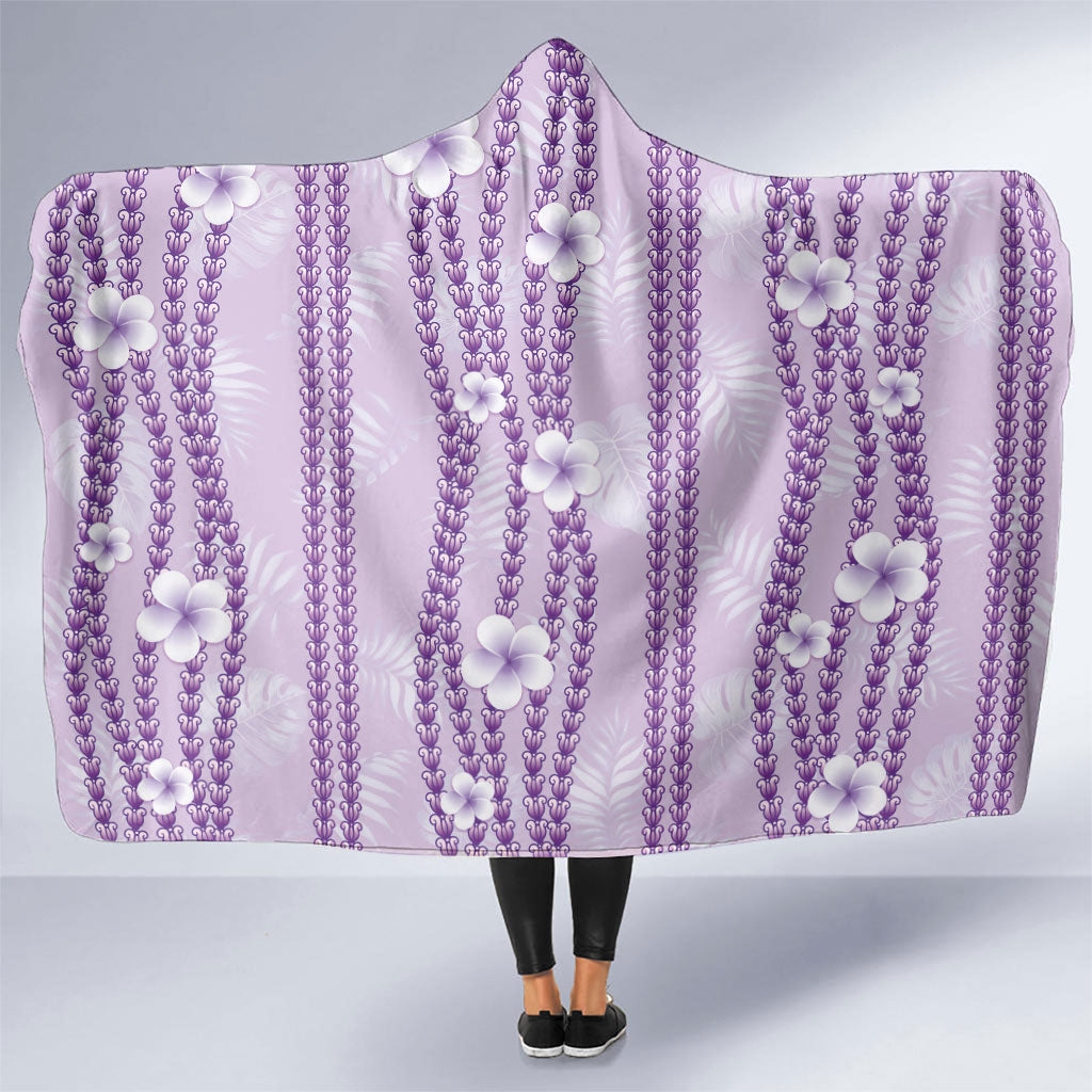 Hawaii Queen Liliuokalani Hooded Blanket Lavender Lei Pua Kalaunu LT05 One Size Lavender - Polynesian Pride