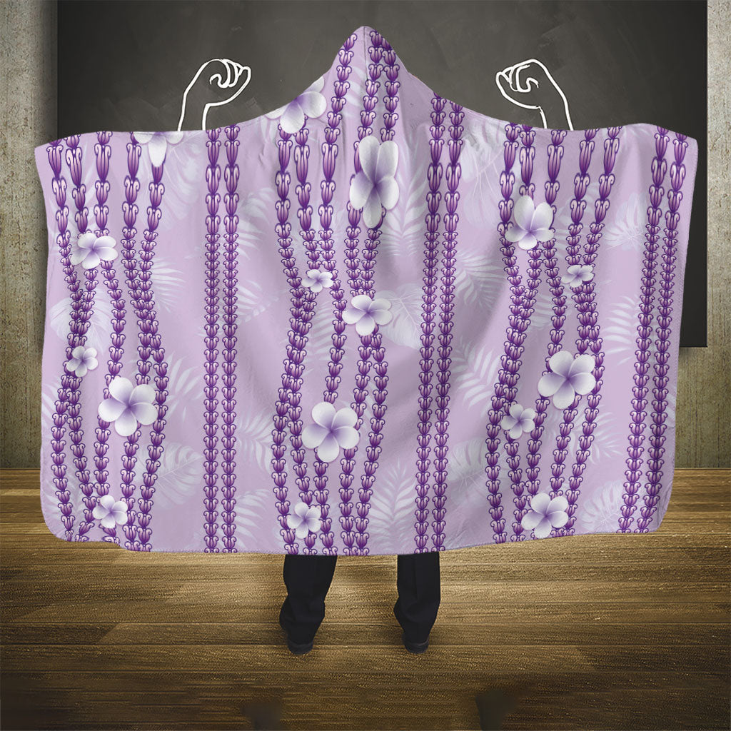 Hawaii Queen Liliuokalani Hooded Blanket Lavender Lei Pua Kalaunu LT05 - Polynesian Pride