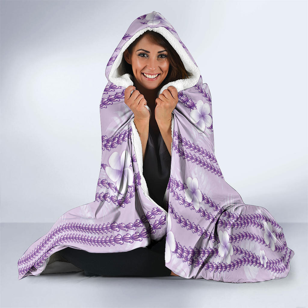 Hawaii Queen Liliuokalani Hooded Blanket Lavender Lei Pua Kalaunu LT05 - Polynesian Pride