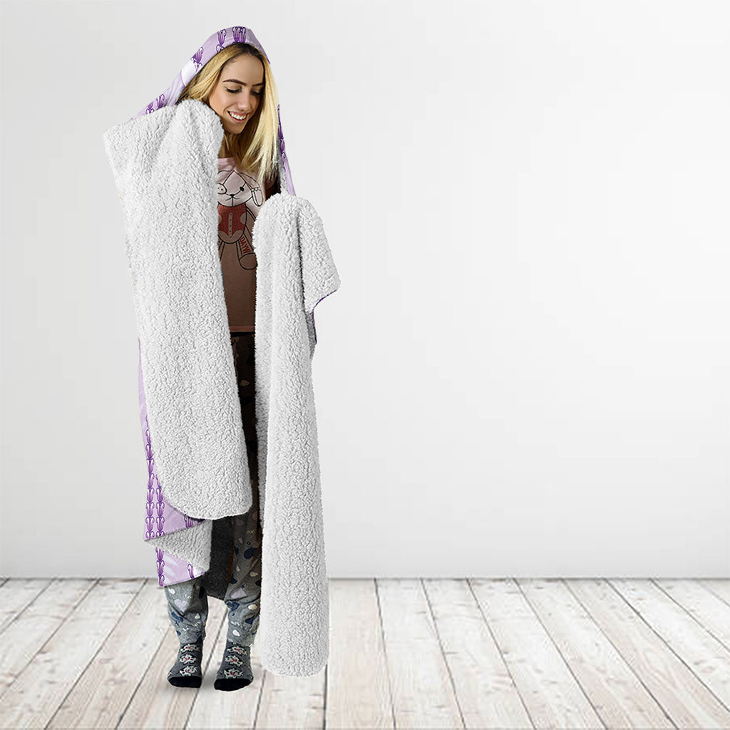 Hawaii Queen Liliuokalani Hooded Blanket Lavender Lei Pua Kalaunu LT05 - Polynesian Pride