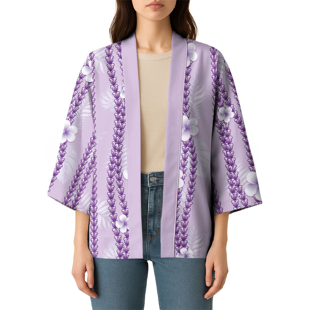 Hawaii Queen Liliuokalani Kimono Lavender Lei Pua Kalaunu LT05 - Polynesian Pride