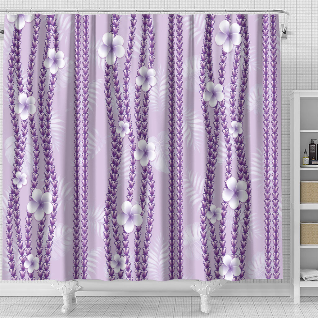 Hawaii Queen Liliuokalani Shower Curtain Lavender Lei Pua Kalaunu LT05 - Polynesian Pride