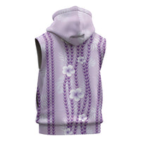 Hawaii Queen Liliuokalani Sleeveless Zip Hoodie Lavender Lei Pua Kalaunu LT05 - Polynesian Pride