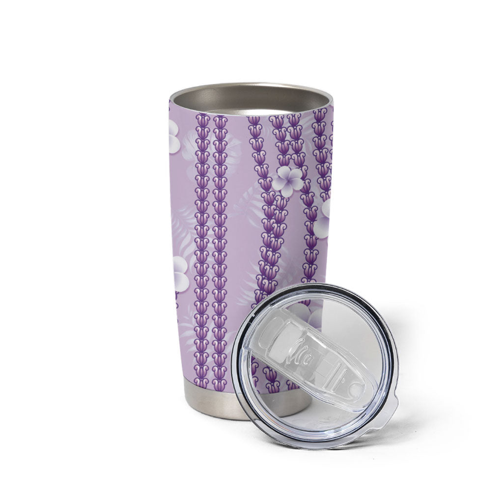 Hawaii Queen Liliuokalani Tumbler Cup Lavender Lei Pua Kalaunu LT05 - Polynesian Pride