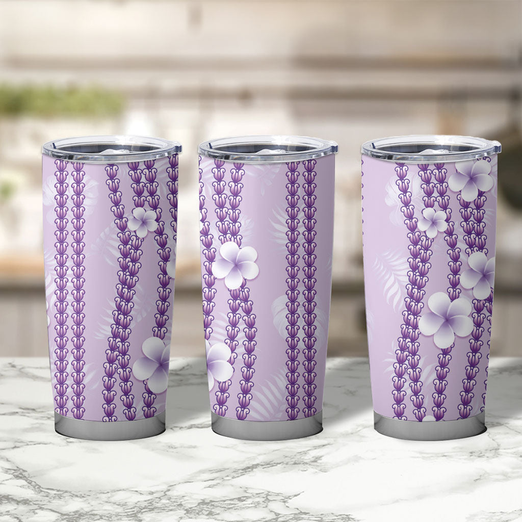 Hawaii Queen Liliuokalani Tumbler Cup Lavender Lei Pua Kalaunu LT05 - Polynesian Pride