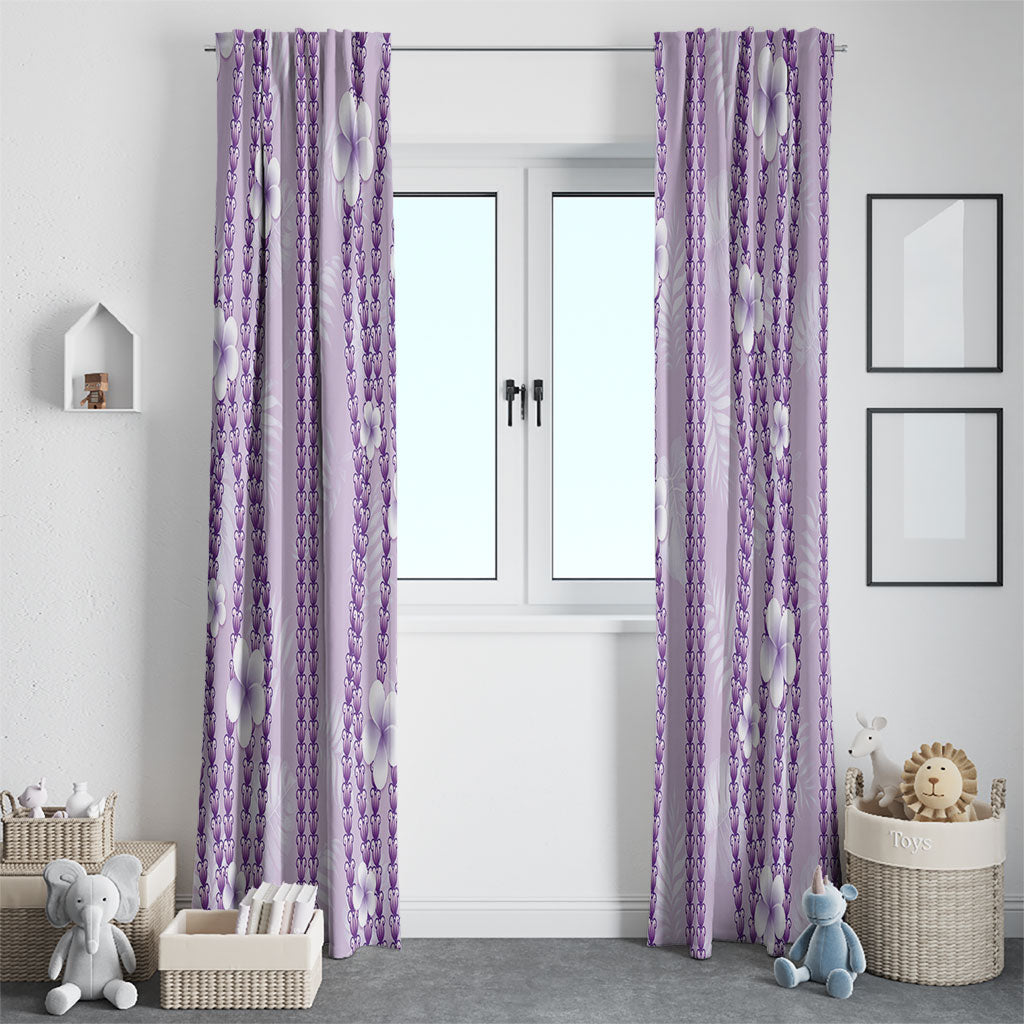 Hawaii Queen Liliuokalani Window Curtain Lavender Lei Pua Kalaunu LT05 - Polynesian Pride