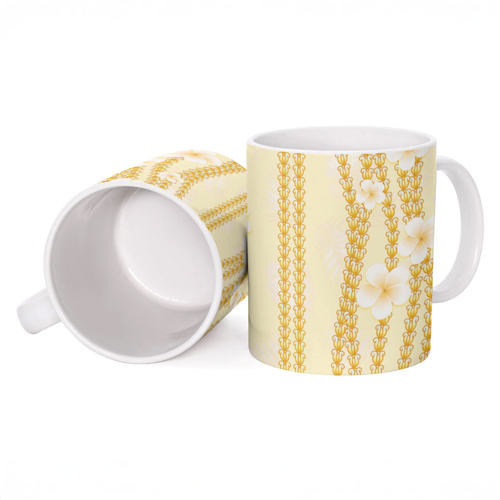 Hawaii Queen Liliuokalani Ceramic Mug Gold Lei Pua Kalaunu LT05 - Polynesian Pride