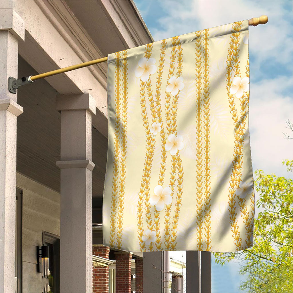 Hawaii Queen Liliuokalani Garden Flag Gold Lei Pua Kalaunu LT05 House Flag Gold - Polynesian Pride