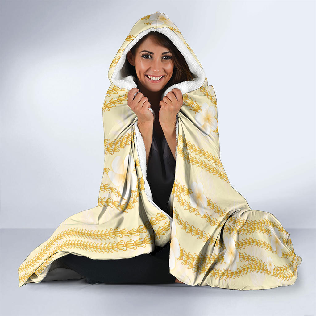 Hawaii Queen Liliuokalani Hooded Blanket Gold Lei Pua Kalaunu LT05 - Polynesian Pride