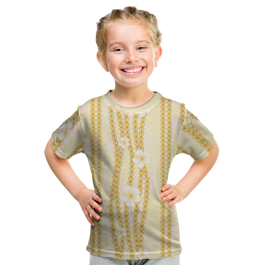 Hawaii Queen Liliuokalani Kid T Shirt Gold Lei Pua Kalaunu LT05 Gold - Polynesian Pride