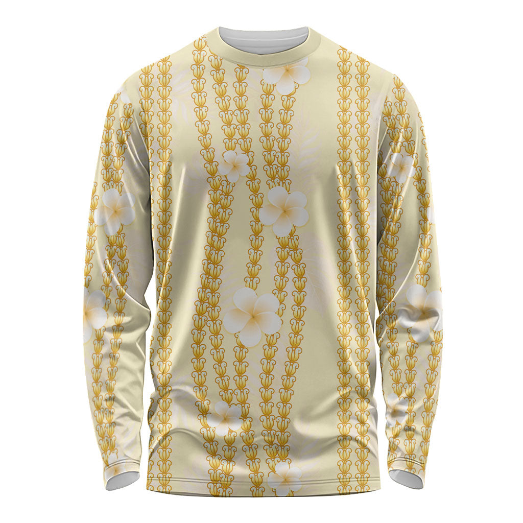 Hawaii Queen Liliuokalani Long Sleeve Shirt Gold Lei Pua Kalaunu LT05 Unisex Gold - Polynesian Pride