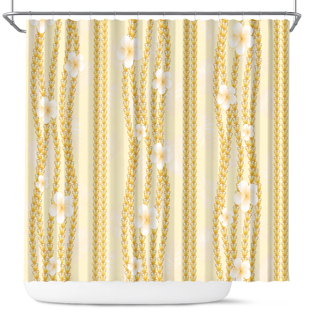 Hawaii Queen Liliuokalani Shower Curtain Gold Lei Pua Kalaunu LT05 Gold - Polynesian Pride