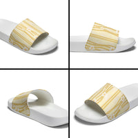 Hawaii Queen Liliuokalani Slide Sandals Gold Lei Pua Kalaunu LT05 - Polynesian Pride