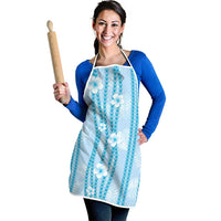 Hawaii Queen Liliuokalani Apron Blue Lei Pua Kalaunu LT05 - Polynesian Pride