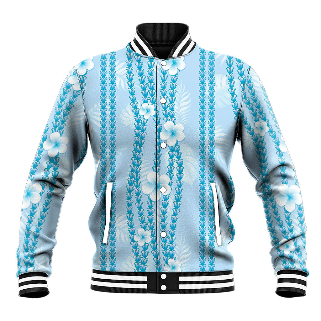 Hawaii Queen Liliuokalani Baseball Jacket Blue Lei Pua Kalaunu LT05 Unisex Blue - Polynesian Pride