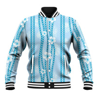Hawaii Queen Liliuokalani Baseball Jacket Blue Lei Pua Kalaunu LT05 Unisex Blue - Polynesian Pride