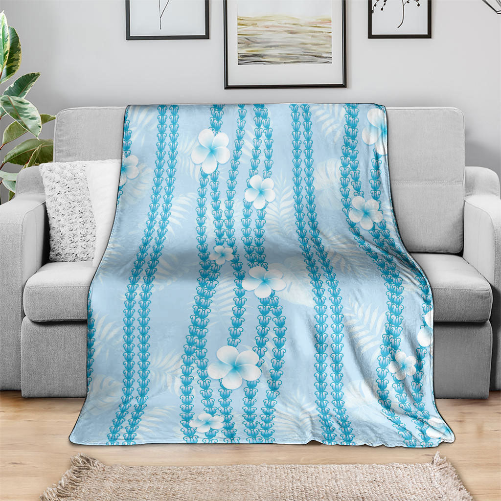 Hawaii Queen Liliuokalani Blanket Blue Lei Pua Kalaunu LT05 - Polynesian Pride