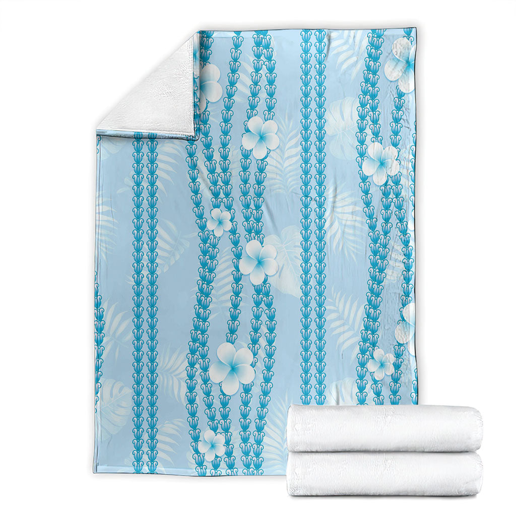 Hawaii Queen Liliuokalani Blanket Blue Lei Pua Kalaunu LT05 - Polynesian Pride