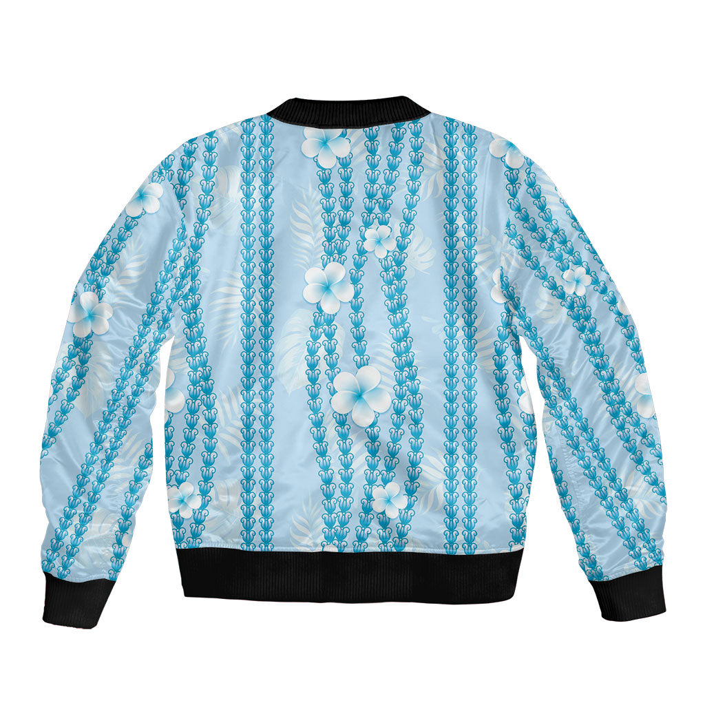 Hawaii Queen Liliuokalani Bomber Jacket Blue Lei Pua Kalaunu LT05 - Polynesian Pride