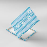 Hawaii Queen Liliuokalani Canvas Wall Art Blue Lei Pua Kalaunu LT05 With Frame Blue - Polynesian Pride