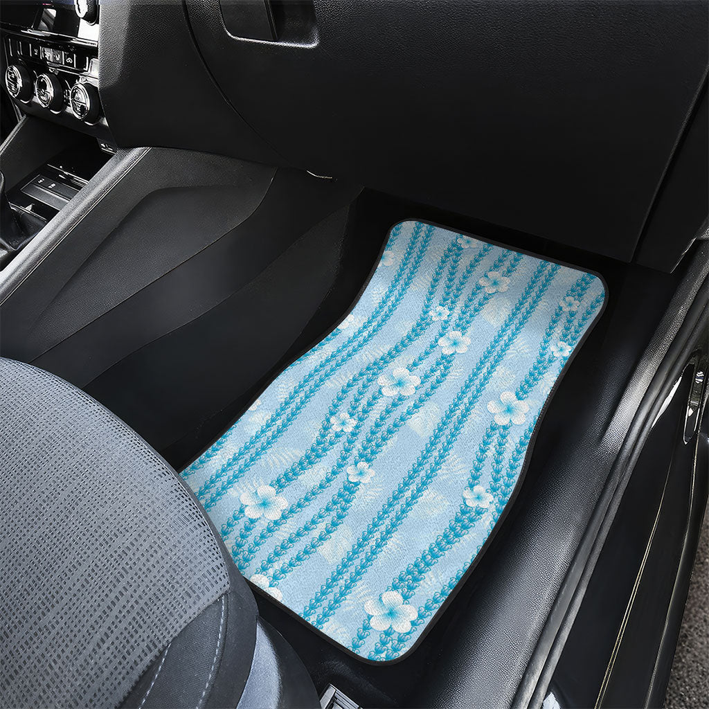 Hawaii Queen Liliuokalani Car Mats Blue Lei Pua Kalaunu LT05 - Polynesian Pride
