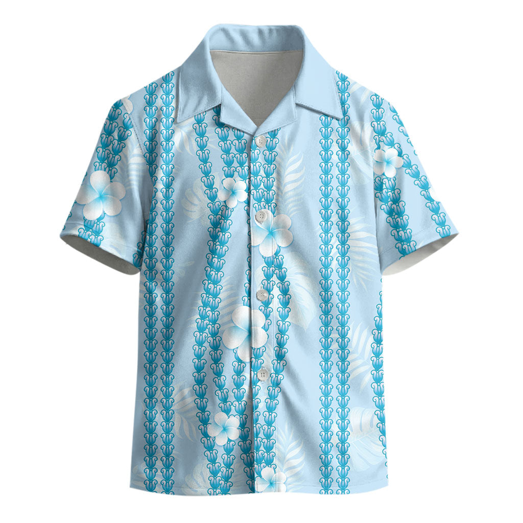 Hawaii Queen Liliuokalani Kid Hawaiian Shirt Blue Lei Pua Kalaunu LT05 - Polynesian Pride