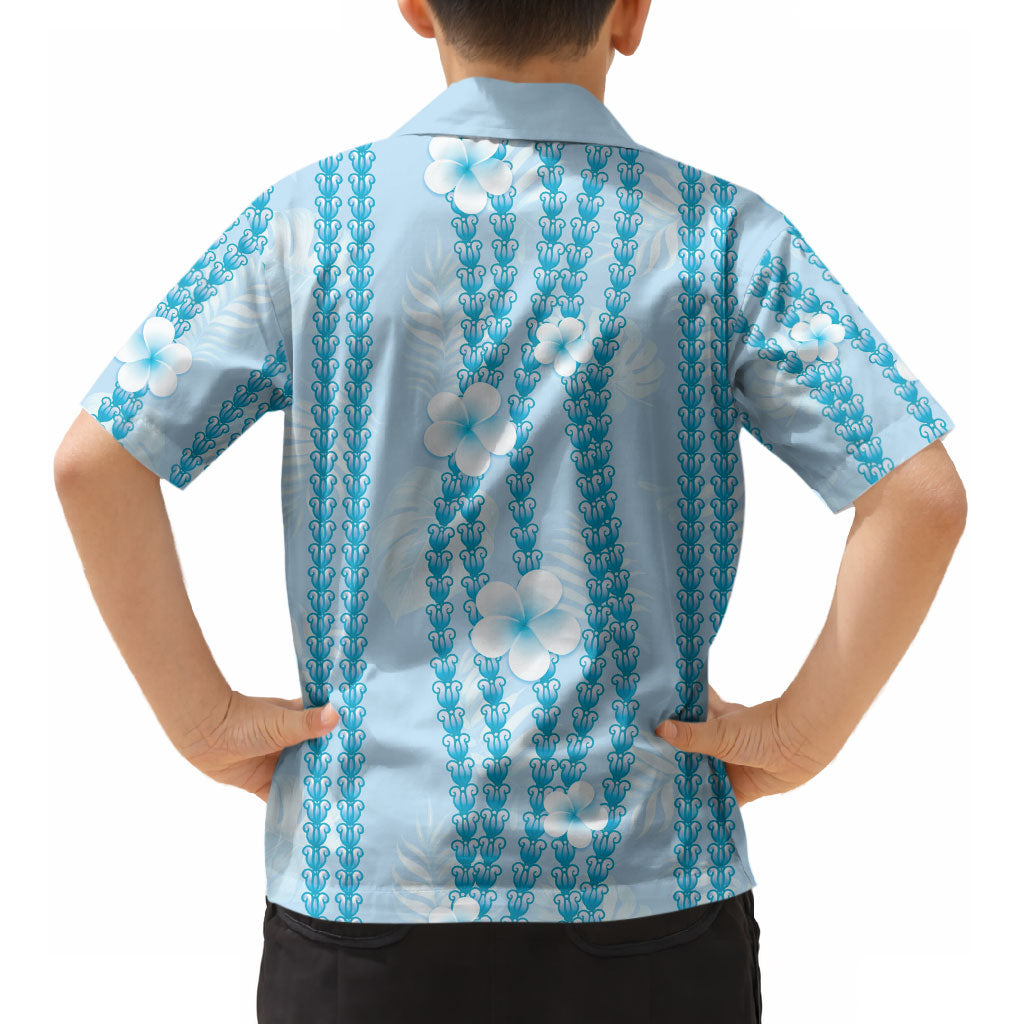 Hawaii Queen Liliuokalani Kid Hawaiian Shirt Blue Lei Pua Kalaunu LT05 - Polynesian Pride