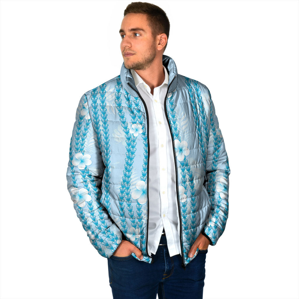 Hawaii Queen Liliuokalani Padded Jacket Blue Lei Pua Kalaunu LT05 - Polynesian Pride