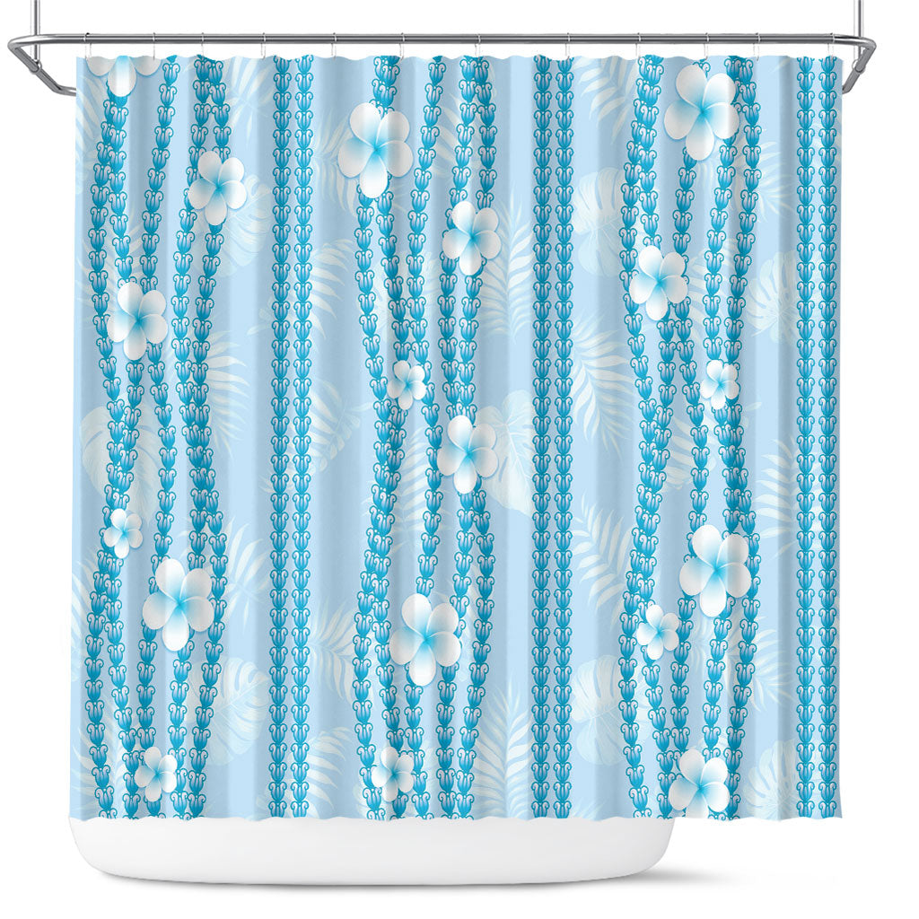 Hawaii Queen Liliuokalani Shower Curtain Blue Lei Pua Kalaunu LT05 Blue - Polynesian Pride