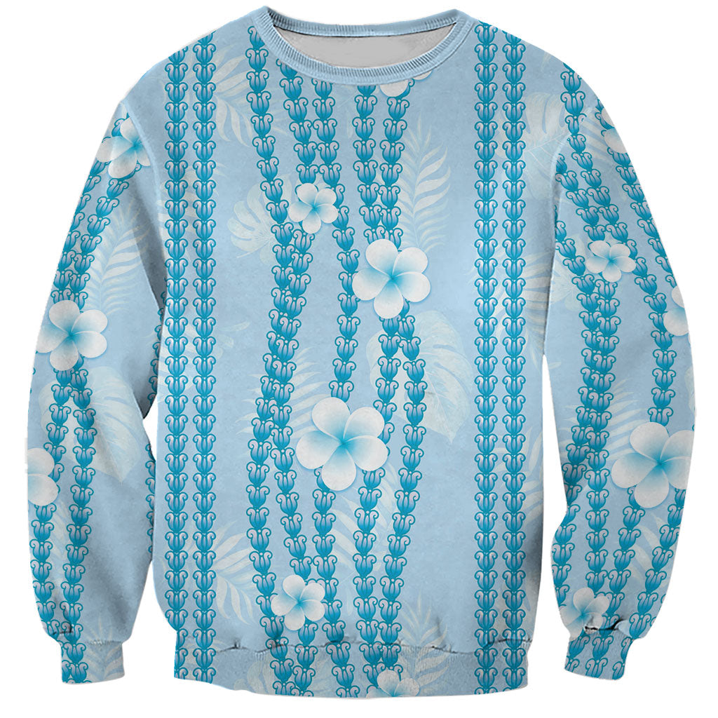 Hawaii Queen Liliuokalani Sweatshirt Blue Lei Pua Kalaunu LT05 Unisex Blue - Polynesian Pride