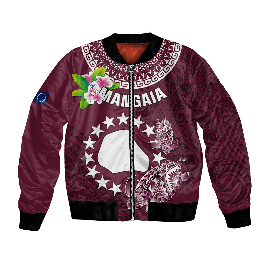 Cook Islands Mangaia Bomber Jacket Coat Of Arms Plumeria Polynesian Turtle LT05 Unisex Pink - Polynesian Pride