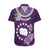 Cook Islands Rarotonga Hawaiian Shirt Coat Of Arms Plumeria Polynesian Turtle LT05 Purple - Polynesian Pride