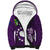 Cook Islands Rarotonga Sherpa Hoodie Coat Of Arms Plumeria Polynesian Turtle LT05 Unisex Purple - Polynesian Pride