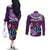 Personalized Cook Islands Rarotonga Couples Matching Off The Shoulder Long Sleeve Dress and Long Sleeve Button Shirts Coat Of Arms Plumeria Polynesian Turtle LT05 - Polynesian Pride