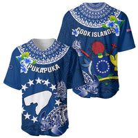 Cook Islands Pukapuka Baseball Jersey Coat Of Arms Plumeria Polynesian Turtle LT05 - Polynesian Pride