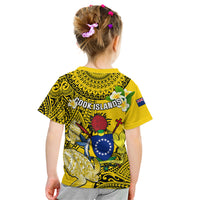 Cook Islands Aitutaki Kid T Shirt Coat Of Arms Plumeria Polynesian Turtle LT05 - Polynesian Pride