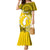 Cook Islands Aitutaki Mermaid Dress Coat Of Arms Plumeria Polynesian Turtle LT05 Women Yellow - Polynesian Pride