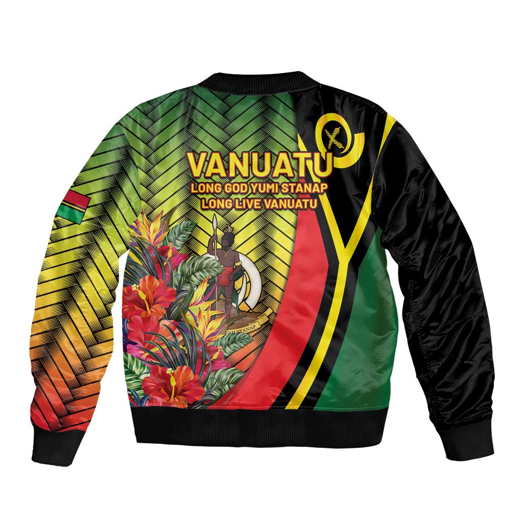 Vanuatu Constitution Day Bomber Jacket Long Live Vanuatu LT05 - Polynesian Pride