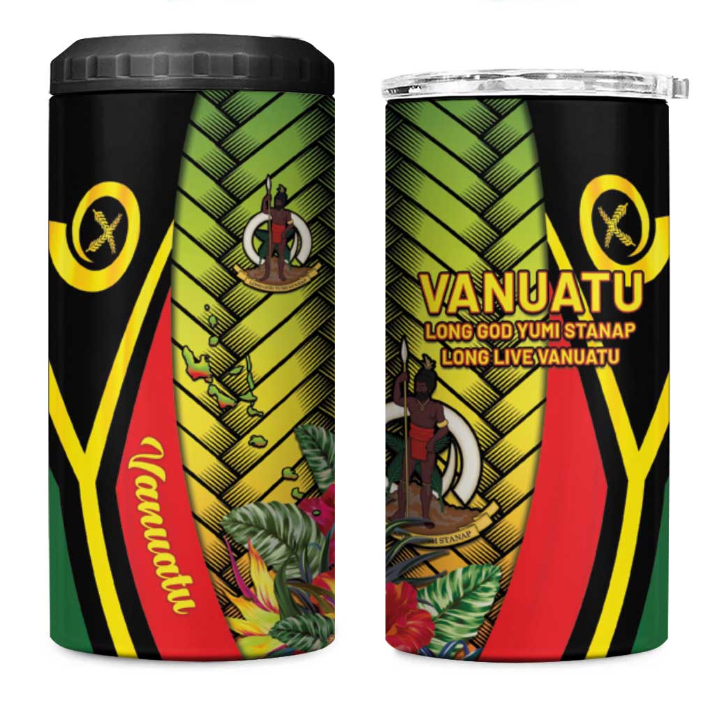 Vanuatu Constitution Day 4 in 1 Can Cooler Tumbler Long Live Vanuatu - Polynesian Pride