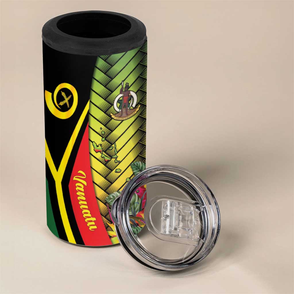 Vanuatu Constitution Day 4 in 1 Can Cooler Tumbler Long Live Vanuatu - Polynesian Pride