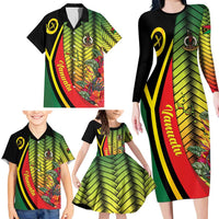 Vanuatu Constitution Day Family Matching Long Sleeve Bodycon Dress and Hawaiian Shirt Long Live Vanuatu - Polynesian Pride