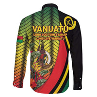 Vanuatu Constitution Day Family Matching Off The Shoulder Long Sleeve Dress and Hawaiian Shirt Long Live Vanuatu - Polynesian Pride