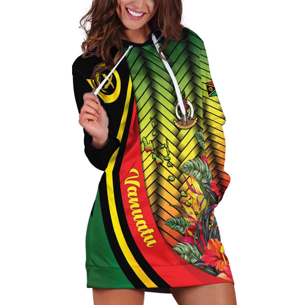 Vanuatu Constitution Day Hoodie Dress Long Live Vanuatu - Polynesian Pride
